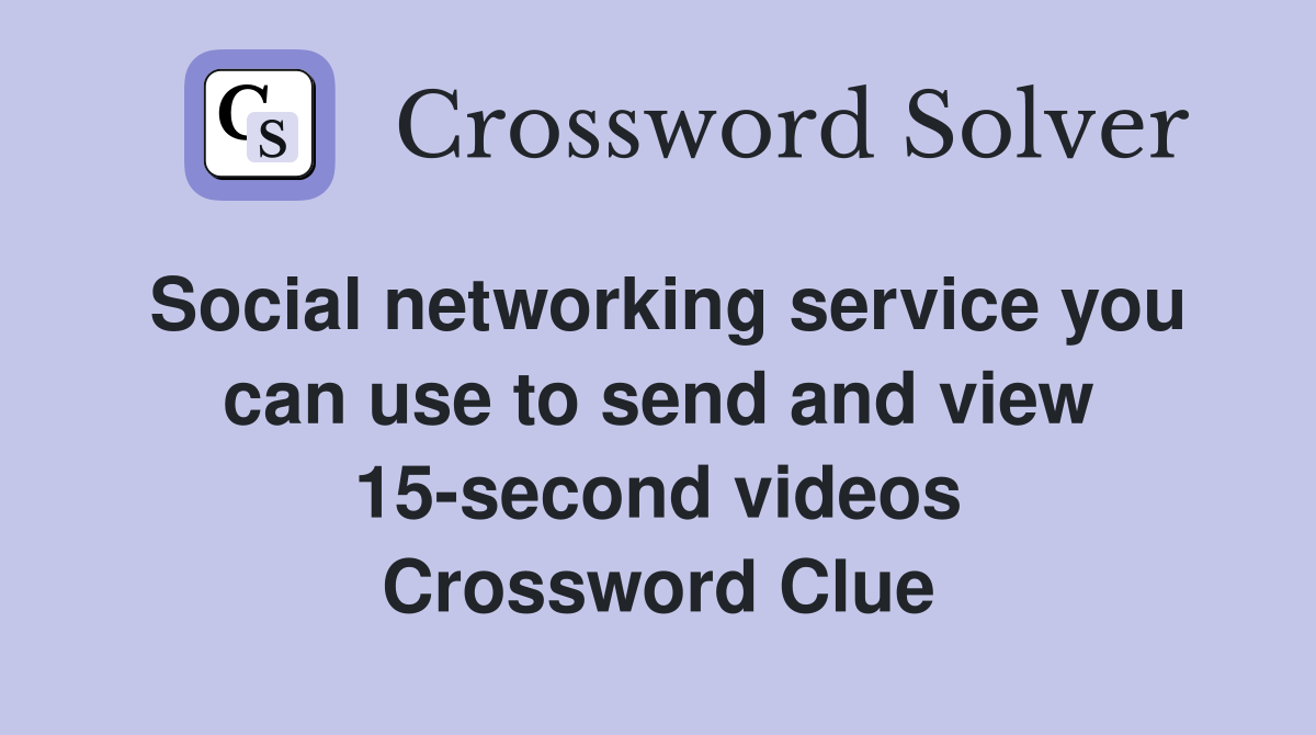 Social networking service you can use to send and view 15second videos